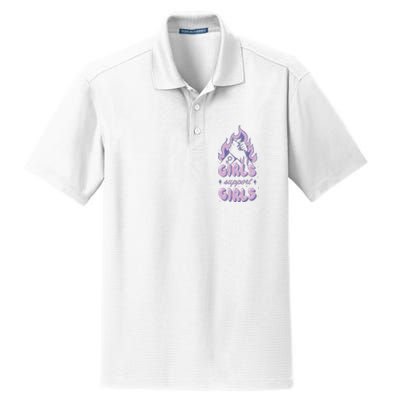 Girls Support Girls Feminism Dry Zone Grid Polo