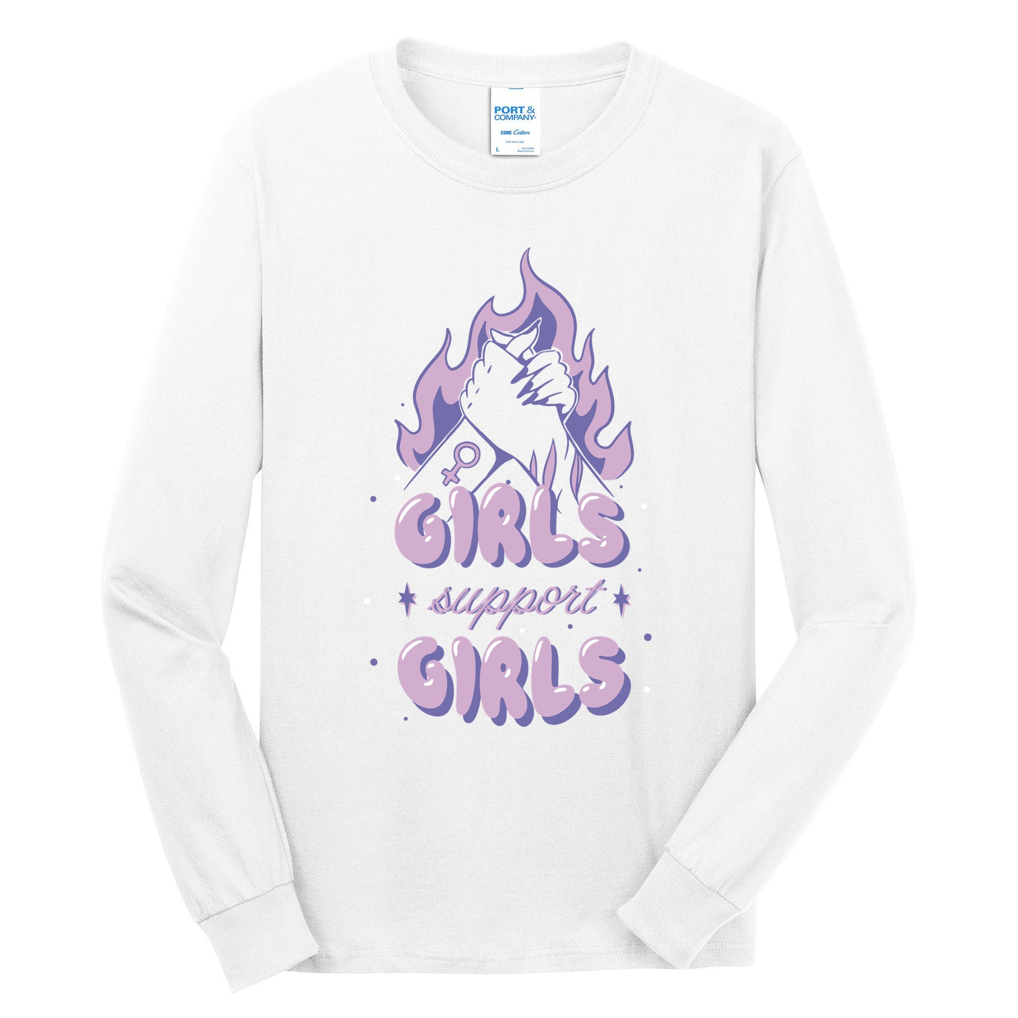 Girls Support Girls Feminism Tall Long Sleeve T-Shirt