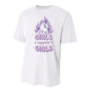 Girls Support Girls Feminism Performance Sprint T-Shirt