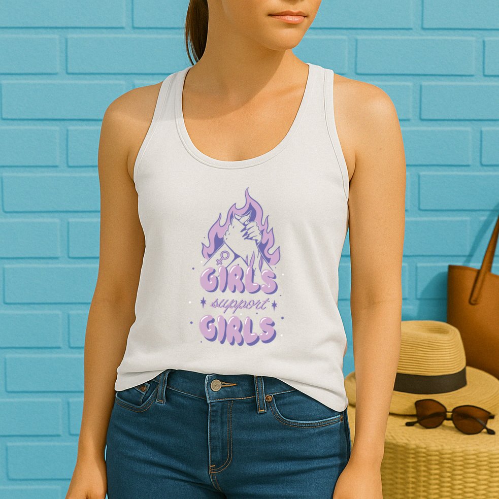 Girls Support Girls Feminism Womens Tank Top