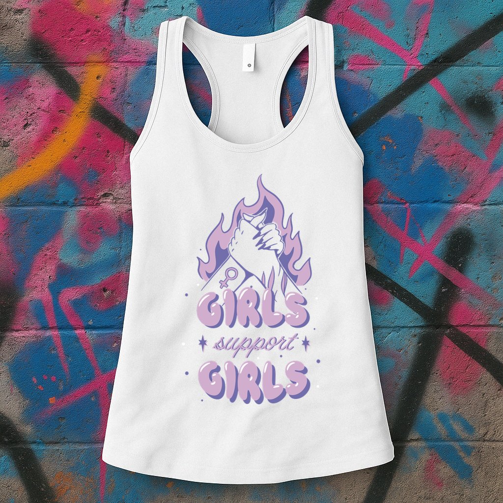 Girls Support Girls Feminism Womens Tank Top