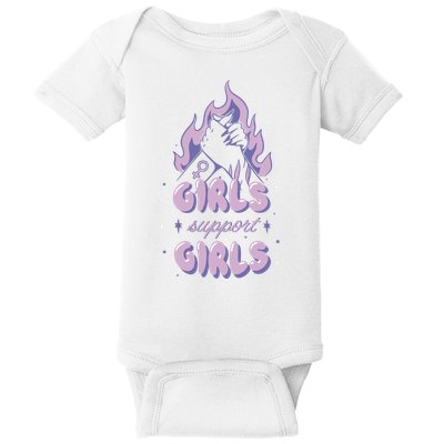 Girls Support Girls Feminism Baby Bodysuit