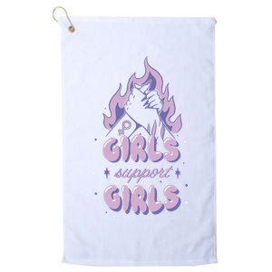 Girls Support Girls Feminism Platinum Collection Golf Towel