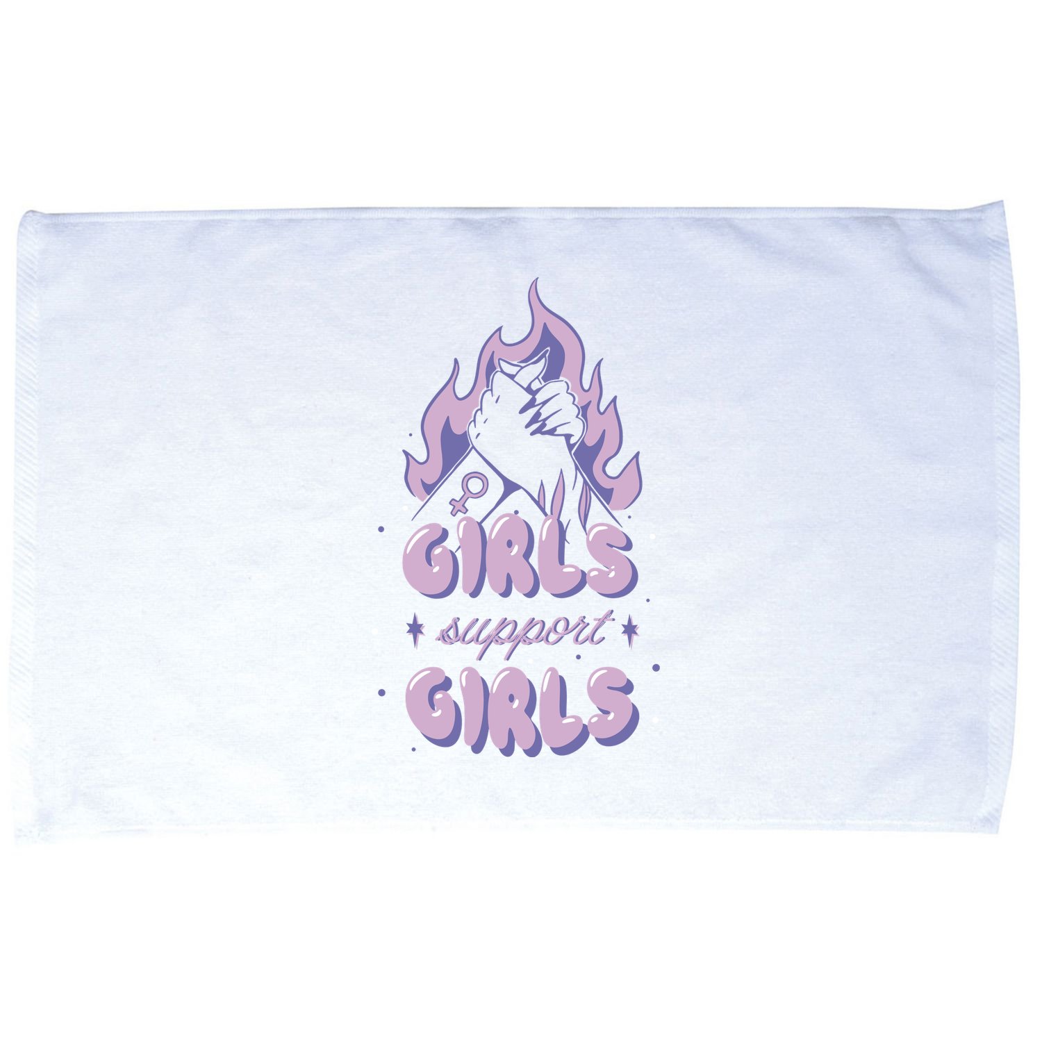 Girls Support Girls Feminism Microfiber Hand Towel