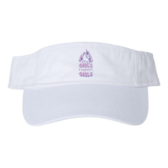 Girls Support Girls Feminism Valucap Bio-Washed Visor