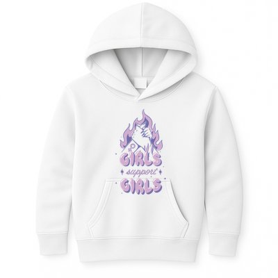 Girls Support Girls Feminism Kids Hoodie