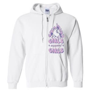 Girls Support Girls Feminism Full Zip Hoodie