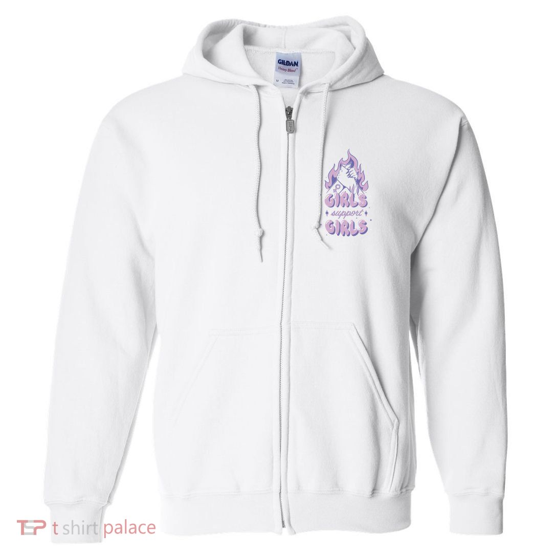 Girls Support Girls Feminism Full Zip Hoodie