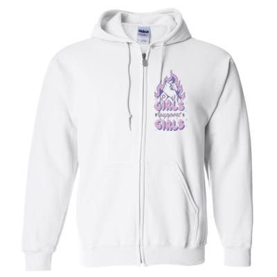 Girls Support Girls Feminism Full Zip Hoodie