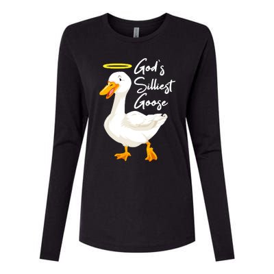 Gods Silliest Goose Womens Cotton Relaxed Long Sleeve T-Shirt