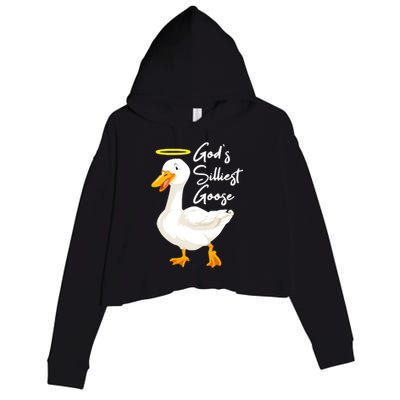 Gods Silliest Goose Crop Fleece Hoodie