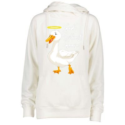 Gods Silliest Goose Womens Funnel Neck Pullover Hood