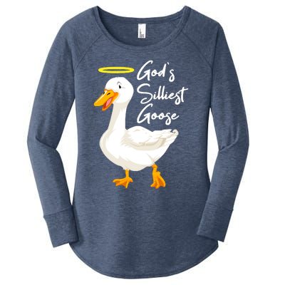 Gods Silliest Goose Women's Perfect Tri Tunic Long Sleeve Shirt