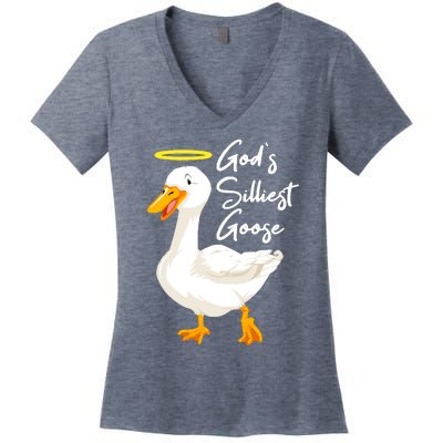 Gods Silliest Goose Women's V-Neck T-Shirt