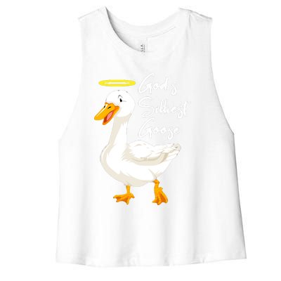 Gods Silliest Goose Women's Racerback Cropped Tank