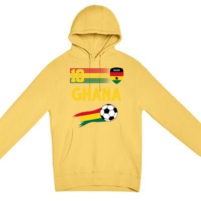 Ghana Soccer Ghanain Football Retro 10 Premium Pullover Hoodie