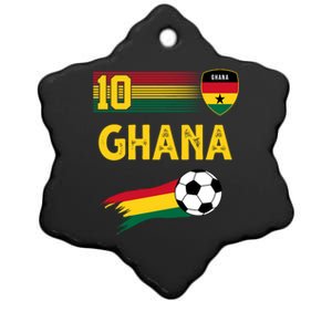 Ghana Soccer Ghanain Football Retro 10 Ceramic Star Ornament