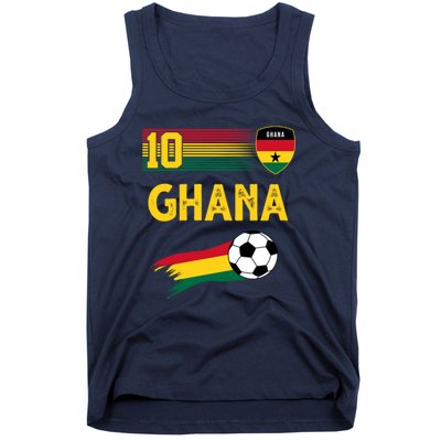 Ghana Soccer Ghanain Football Retro 10 Tank Top