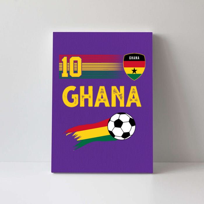 Ghana Soccer Ghanain Football Retro 10 Canvas