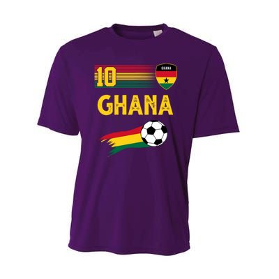 Ghana Soccer Ghanain Football Retro 10 Performance Sprint T-Shirt