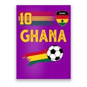 Ghana Soccer Ghanain Football Retro 10 Poster