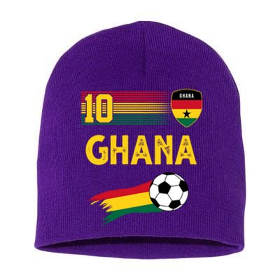 Ghana Soccer Ghanain Football Retro 10 Short Acrylic Beanie