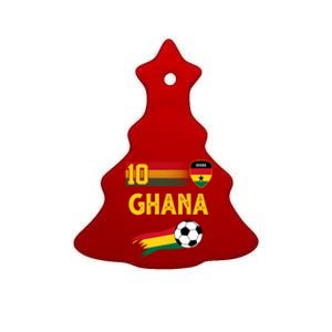 Ghana Soccer Ghanain Football Retro 10 Ceramic Tree Ornament