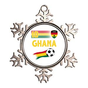 Ghana Soccer Ghanain Football Retro 10 Metallic Star Ornament