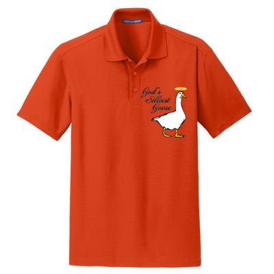 God's Silliest Goose Dry Zone Grid Polo