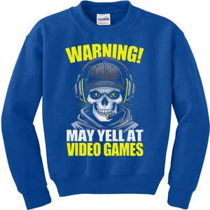 Gamer Skeleton Gaming Video Games Kids Sweatshirt