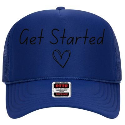 Get Started High Crown Mesh Back Trucker Hat