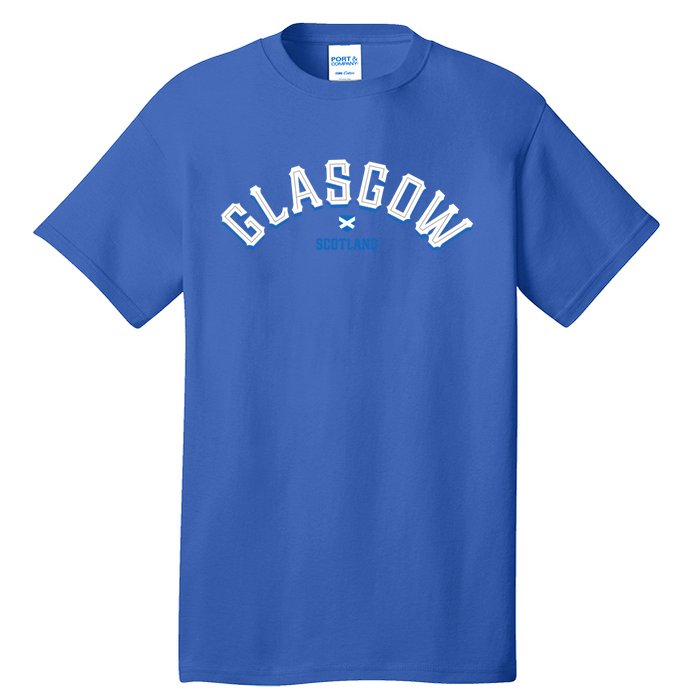 Glasgow Scotland Gift Vintage Glesga Scottish Design Funny Gift Tall T-Shirt