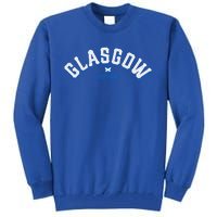 Glasgow Scotland Gift Vintage Glesga Scottish Design Funny Gift Tall Sweatshirt