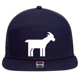 Goat Symbol 7 Panel Mesh Trucker Snapback Hat