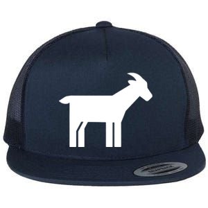 Goat Symbol Flat Bill Trucker Hat