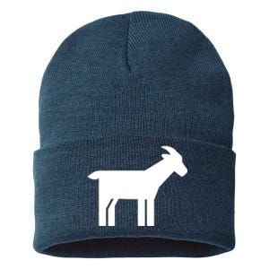 Goat Symbol Sustainable Knit Beanie