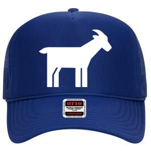 Goat Symbol High Crown Mesh Back Trucker Hat