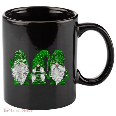 Green Sweater Gnome St Patrick's Day Irish Gnome 11oz C Handle Ceramic Mug