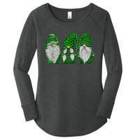 Green Sweater Gnome St Patrick's Day Irish Gnome Women's Perfect Tri Tunic Long Sleeve Shirt