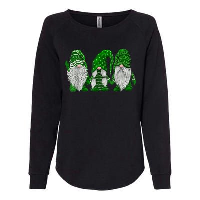 Green Sweater Gnome St Patrick's Day Irish Gnome Womens California Wash Sweatshirt