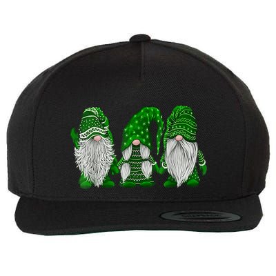Green Sweater Gnome St Patrick's Day Irish Gnome Wool Snapback Cap