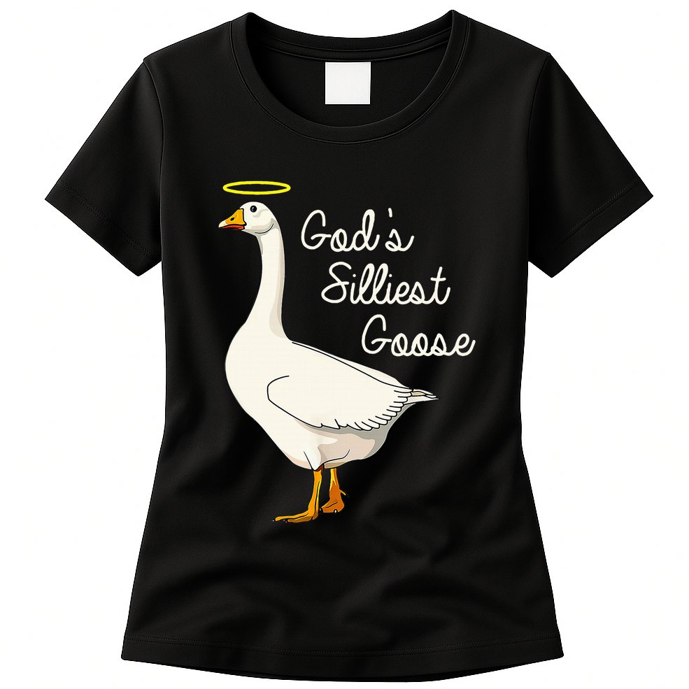 GodS Silliest Goose GodS Silliest Goose Duck Womens T-Shirt