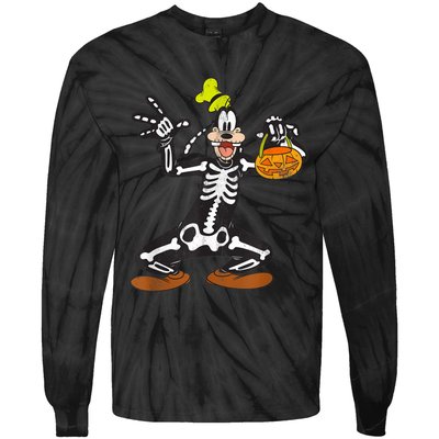 Goofy Skeleton Tie-Dye Long Sleeve Shirt