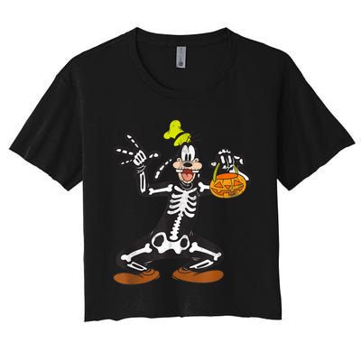 Goofy Skeleton Women's Crop Top Tee