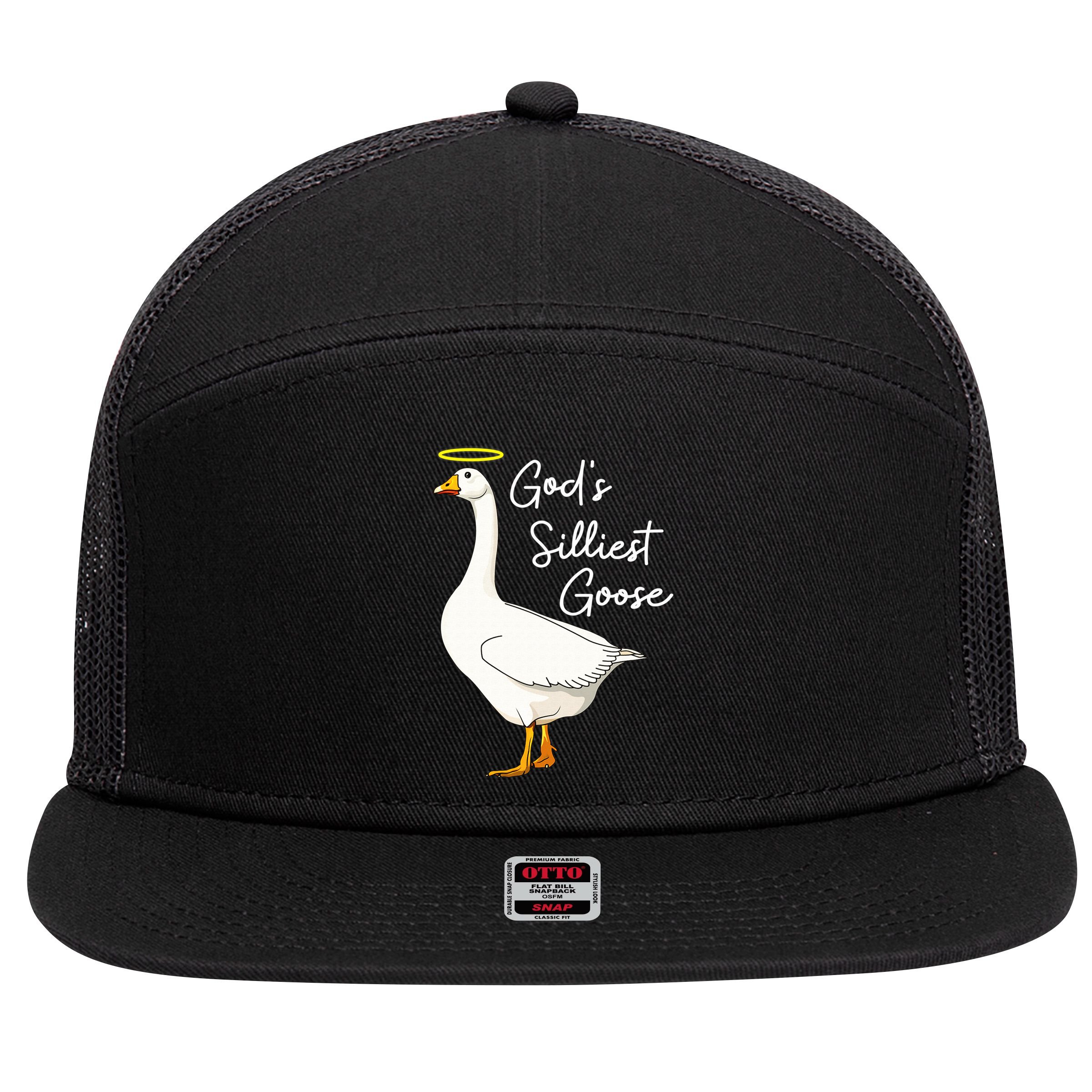 God's Silliest Goose shirt God's Silliest Goose Duck Funny  7 Panel Mesh Trucker Snapback Hat