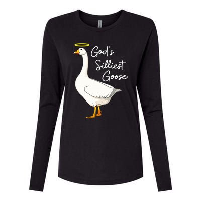 God's Silliest Goose shirt God's Silliest Goose Duck Funny  Womens Cotton Relaxed Long Sleeve T-Shirt