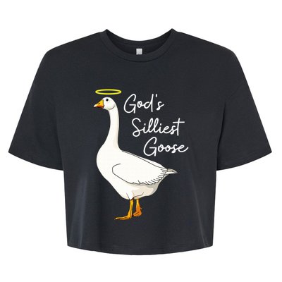 God's Silliest Goose shirt God's Silliest Goose Duck Funny  Bella+Canvas Jersey Crop Tee