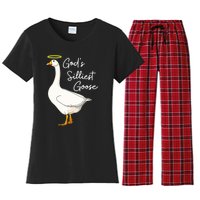 God's Silliest Goose shirt God's Silliest Goose Duck Funny  Women's Flannel Pajama Set