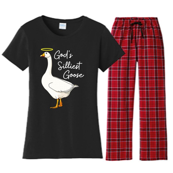 God's Silliest Goose shirt God's Silliest Goose Duck Funny  Women's Flannel Pajama Set