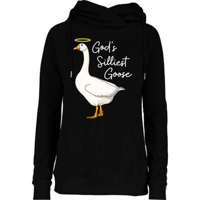 God's Silliest Goose shirt God's Silliest Goose Duck Funny  Womens Funnel Neck Pullover Hood